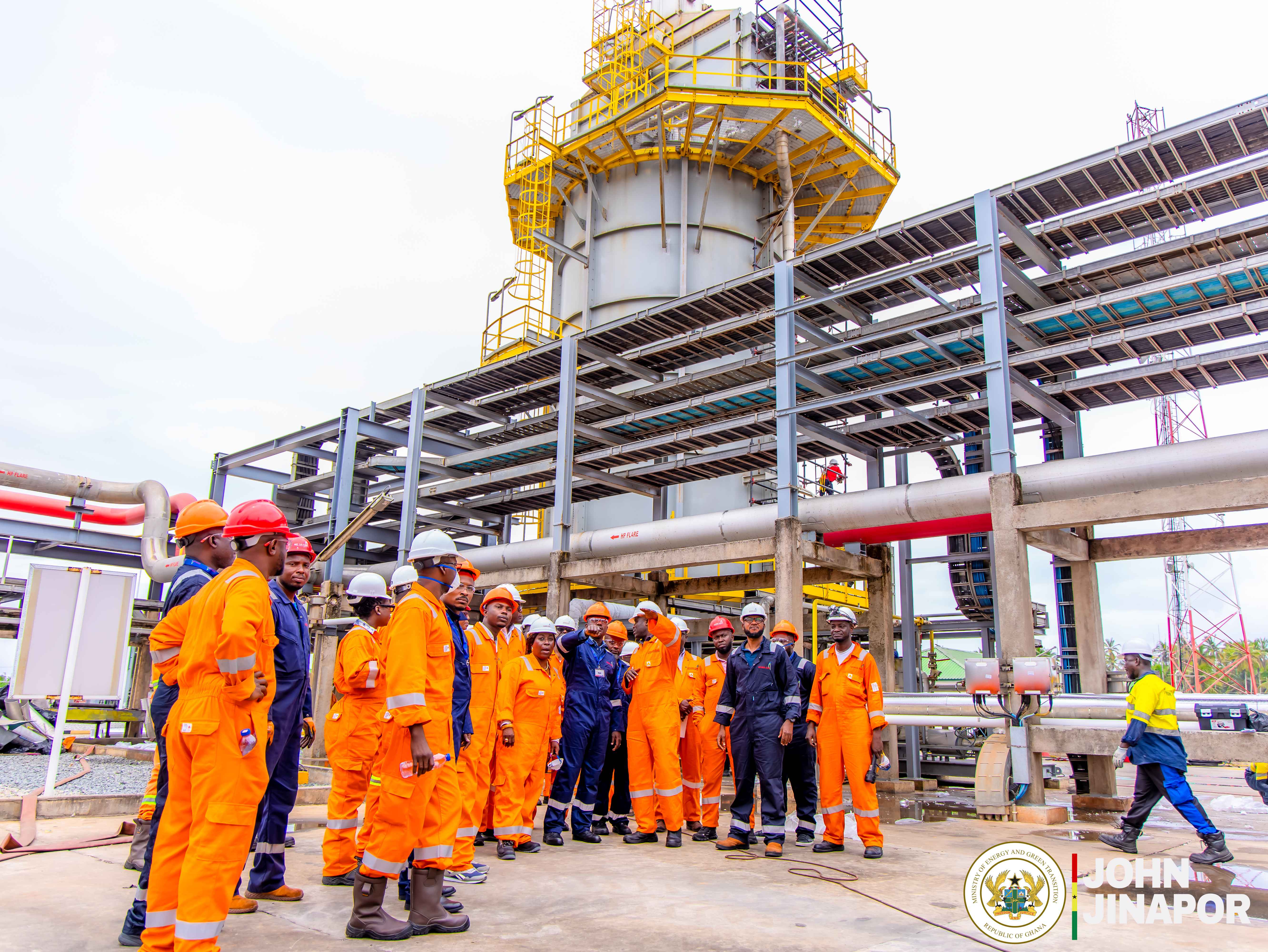 Energy Minister Inspects Ongoing Works at Atuabo Gas Processing Plant