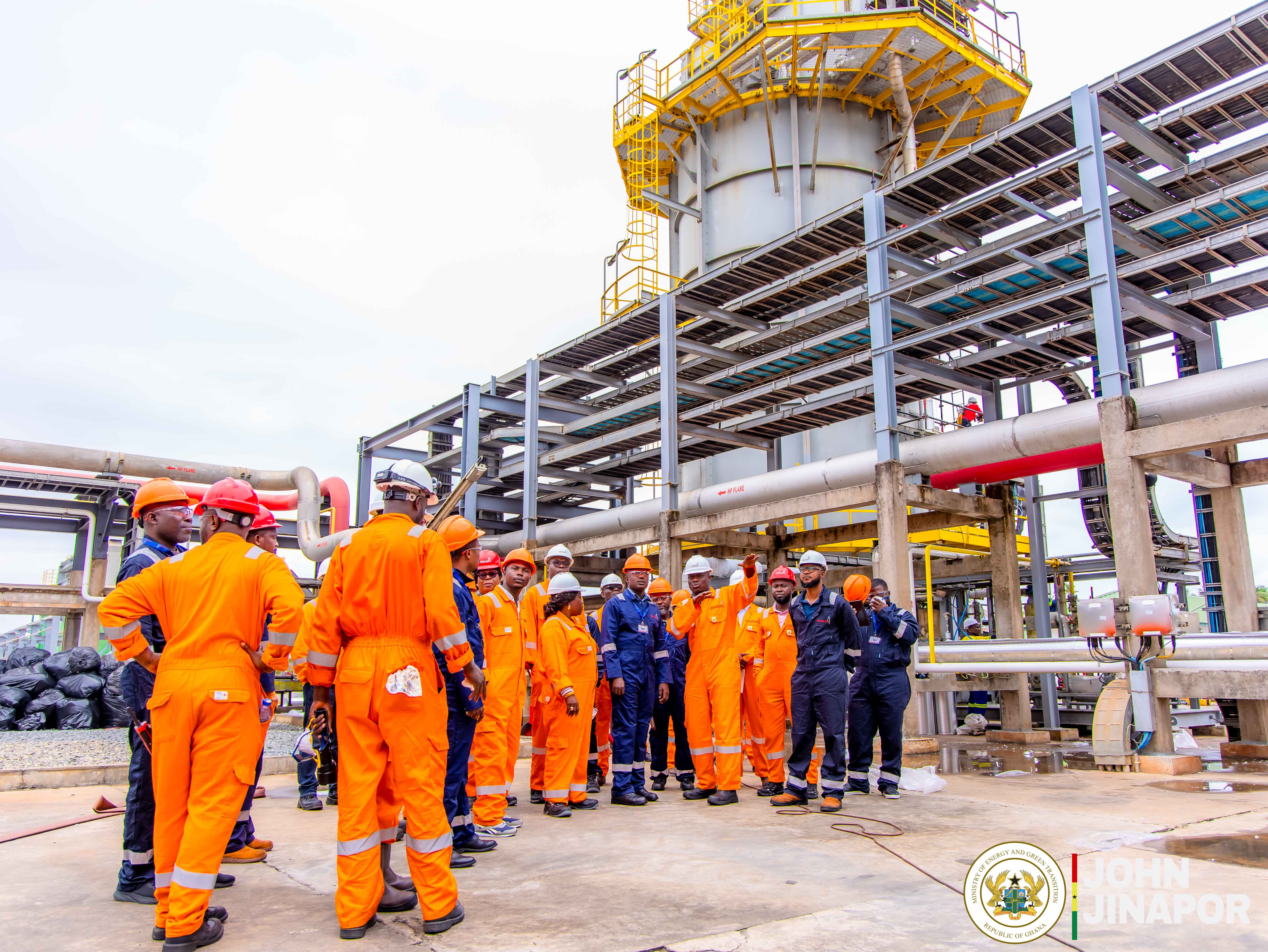 Energy Minister Inspects Ongoing Works at Atuabo Gas Processing Plant