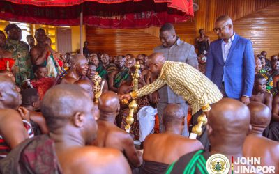 HON. JINAPOR ASSURES OTUMFOUR OF IMPROVED POWER SUPPLY IN KUMASI.