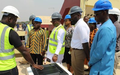 Energy Minister Inspects 912kWp Solar Power under Construction At Jubilee House