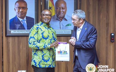 THE MINISTER FOR ENERGY AND GREEN TRANSITION, HON. JOHN ABDULAI JINAPOR MET WITH H.E. ROEY GILAD.