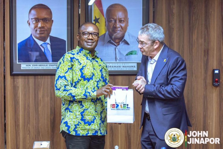 THE MINISTER FOR ENERGY AND GREEN TRANSITION, HON. JOHN ABDULAI JINAPOR MET WITH H.E. ROEY GILAD.